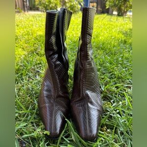 Carlos Falchi Brown Heeled Boots